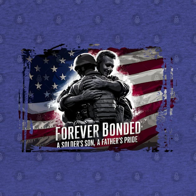 Forever Bonded a soldier's son , a father's pride | Veteran son Father's day by T-shirt US